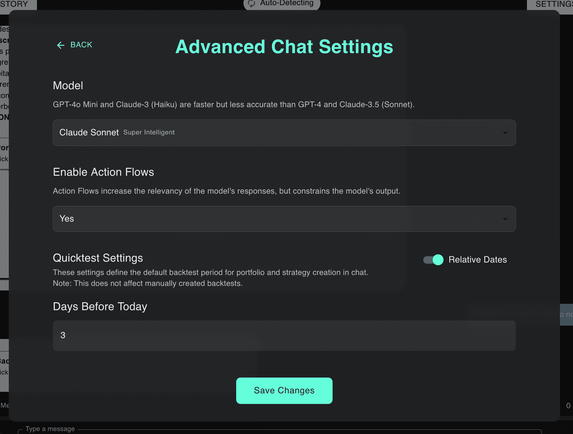 Improved Chat Settings